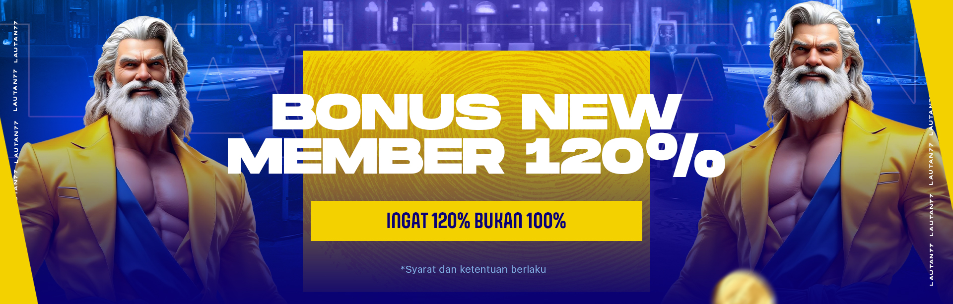 WELCOME BONUS 120% SLOT!