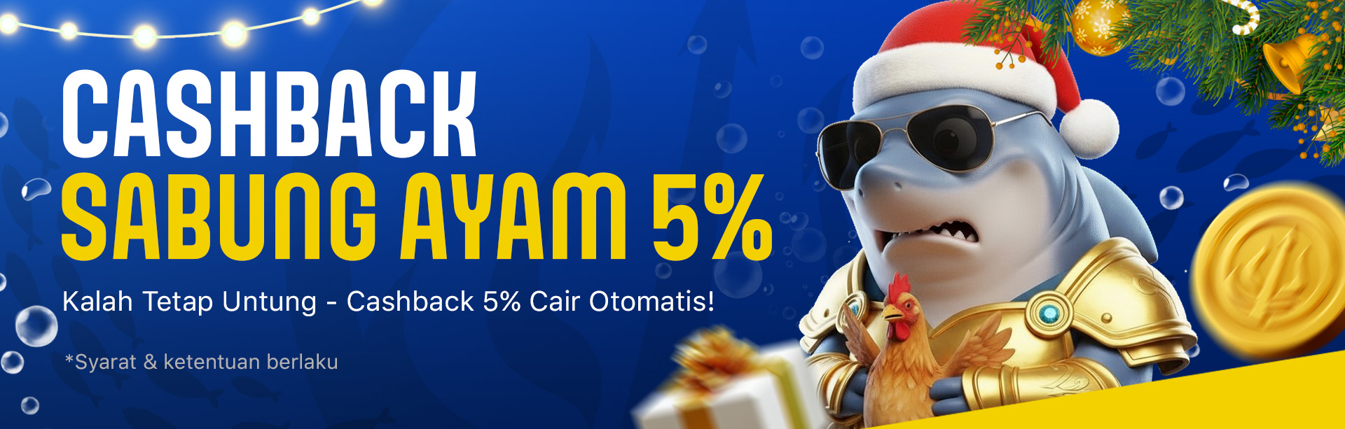 CASHBACK SABUNG AYAM 5%