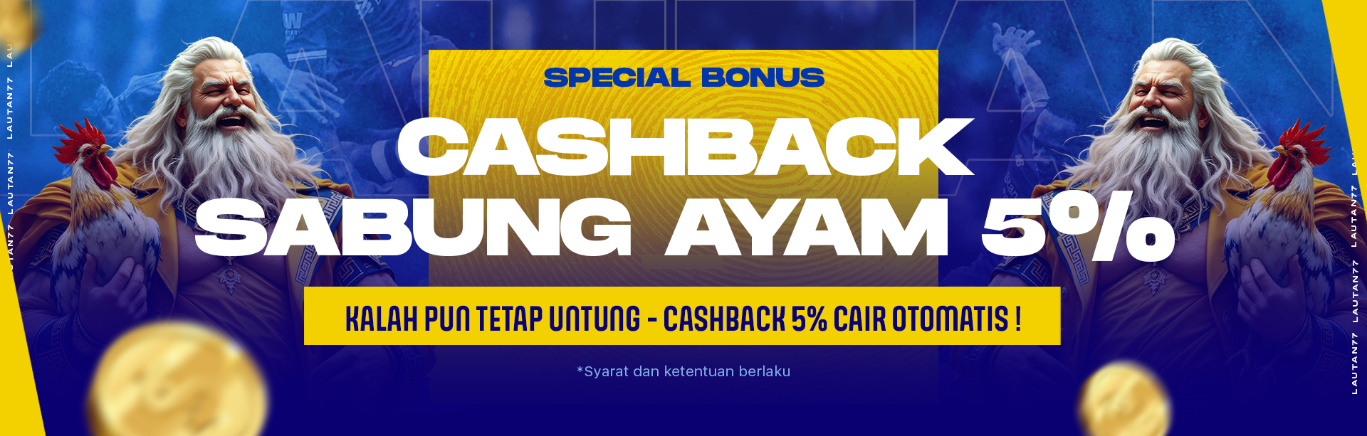 CASHBACK SABUNG AYAM 5%