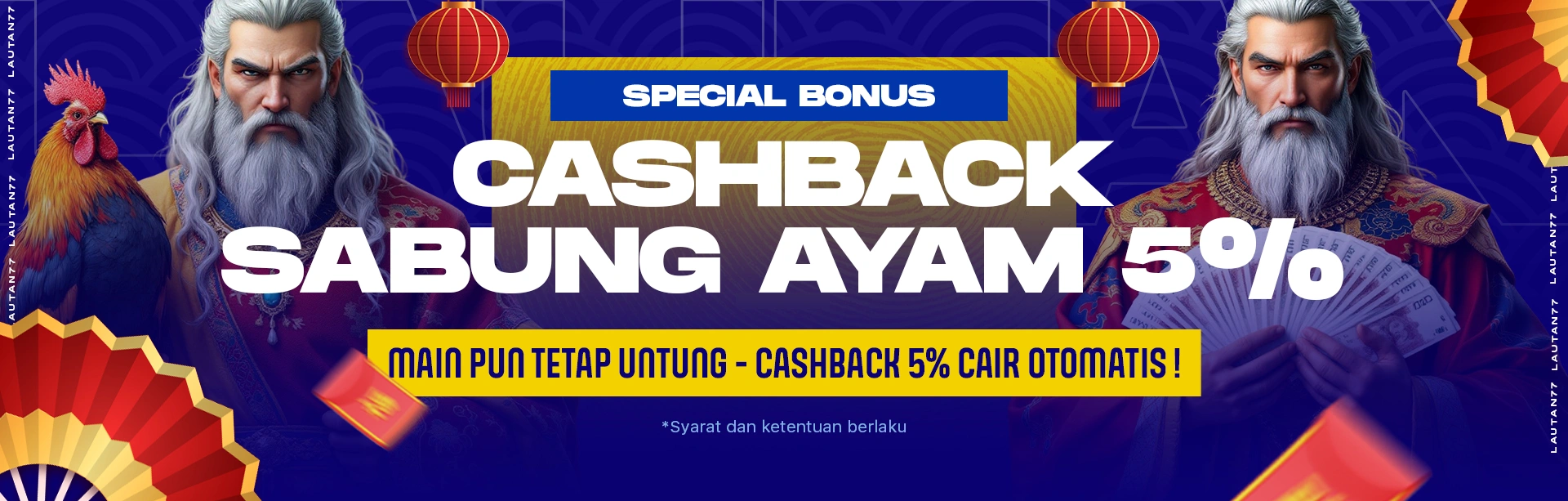 CASHBACK SABUNG AYAM 5%