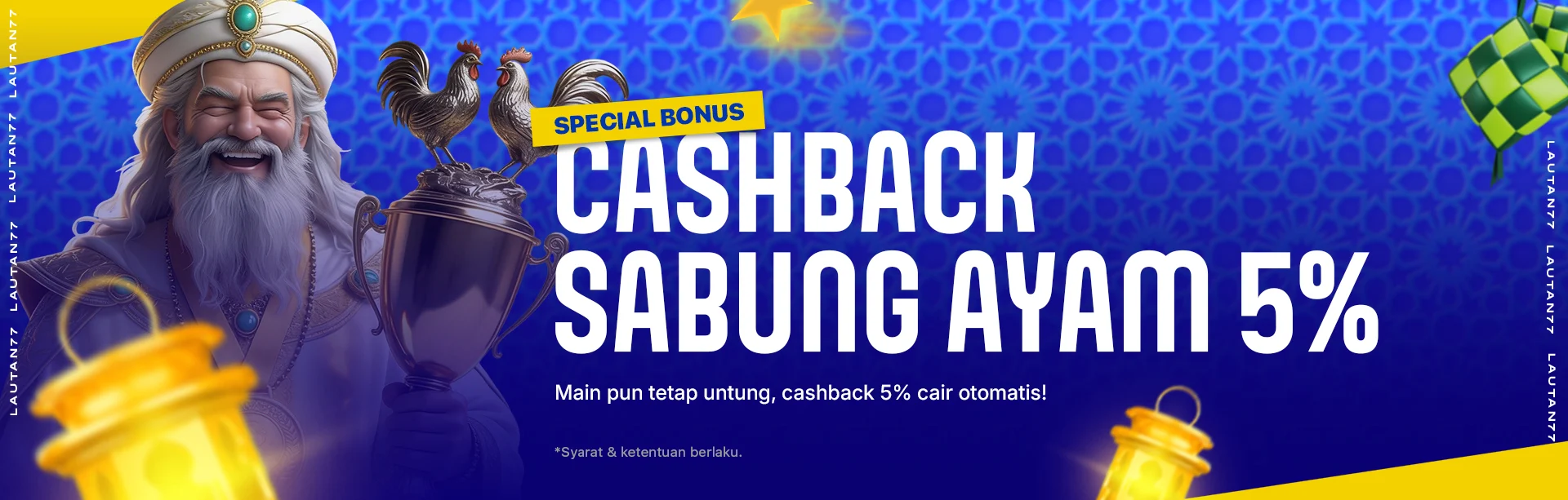 CASHBACK SABUNG AYAM 5%