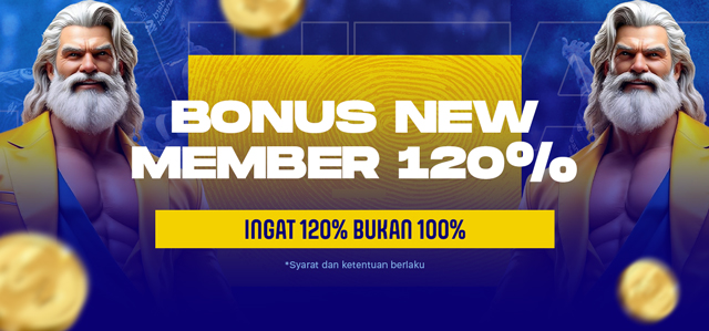 WELCOME BONUS 120% SLOT!
