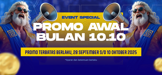 BONUS VIP AWAL AKHIR BULAN 10.10