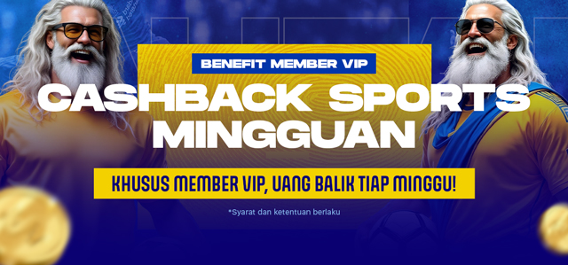 CASHBACK SPORT MINGGUAN MEMBER VIP
